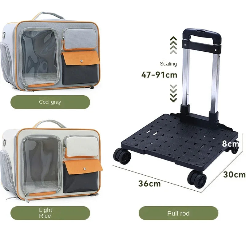 Portable Pet Trolley Carrier